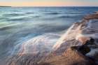 Elliot Falls flowing over layers of Au Train Formation sandstone at Miners Beach Art Print